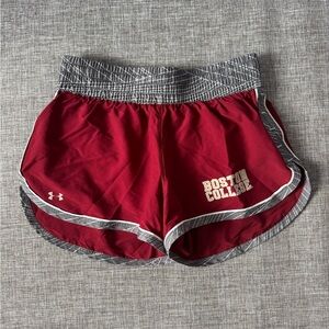 Under Armour Women's Maroon and Gray Athletic Shorts